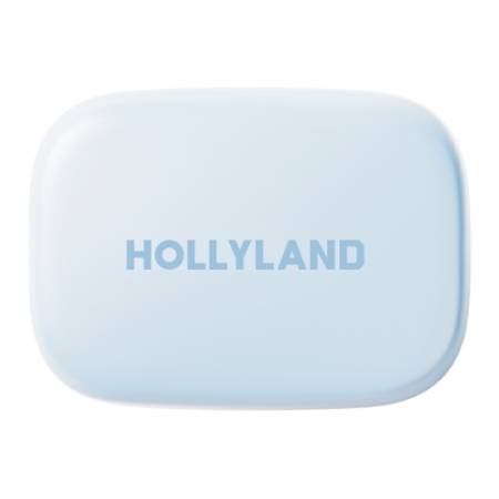 Hollyland LARK A1 Combo (Sky Blue, USB-C + Lightning) - zestaw, bezprzewodowy system audio, 2x mikrofon krawatowy, etui ładujące, niebieski - etui ładujące